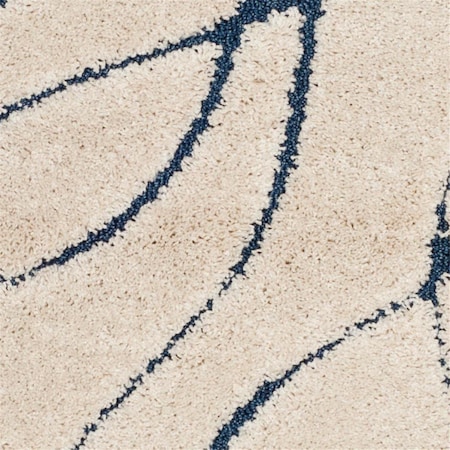 Safavieh 6 ft.7 in. x 6 ft.7 in. Power Loomed Square Shag RugCream & Blue SG471-1165-7SQ